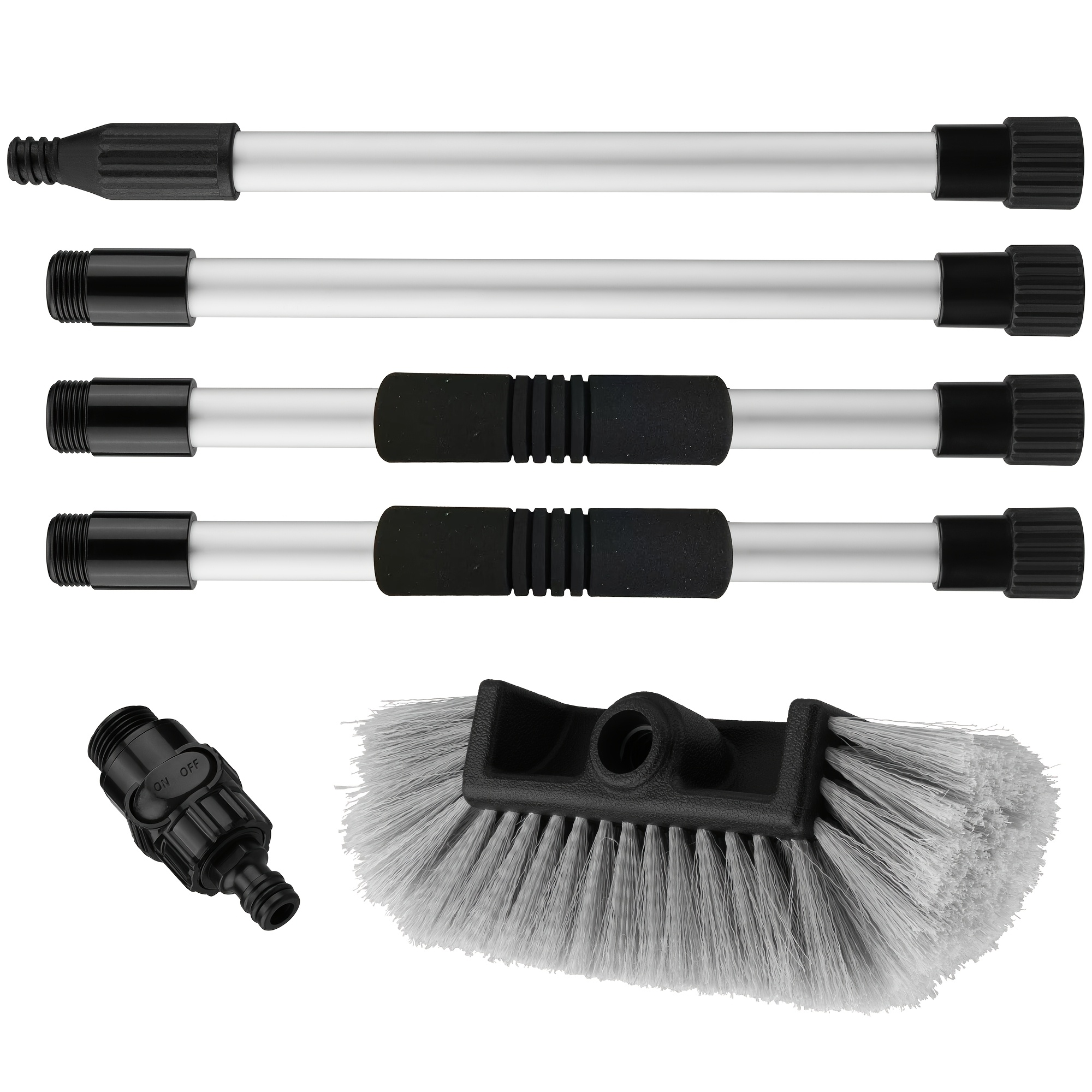 Image of Brush Head Sold Separately, A Set Of Long-handled Soft-bristled Car Wash Brushes, Suitable For Cleaning The Exterior Of Cars, Trucks, Boats, Rvs, And Deck Campers