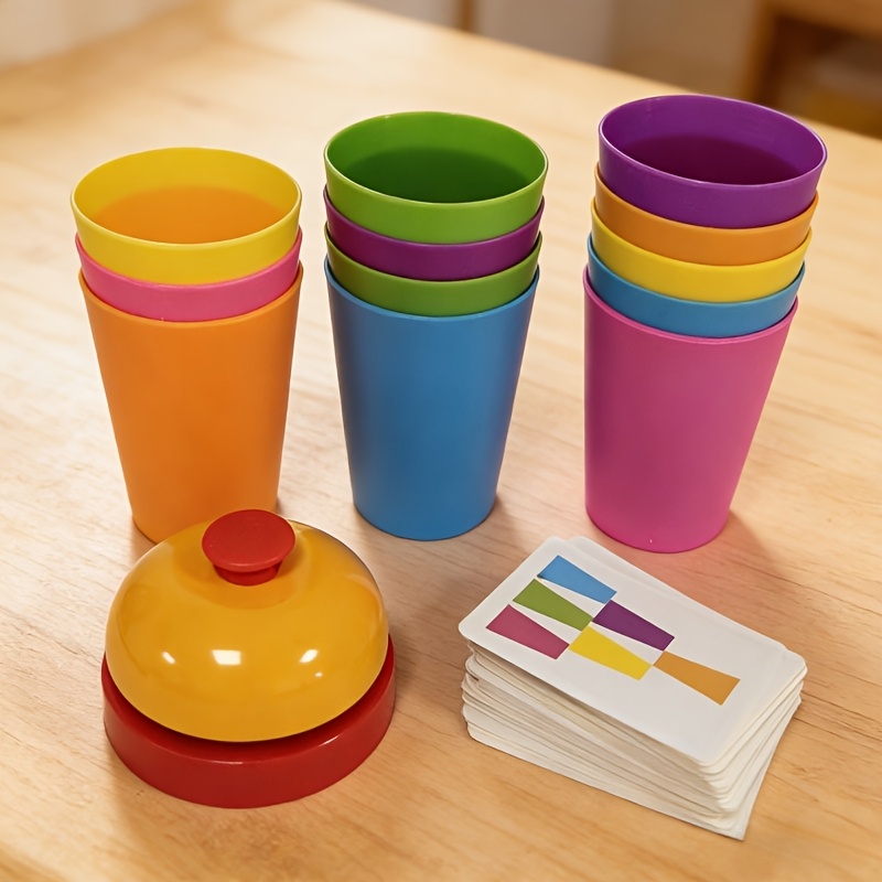   stacking game matching and stacking cups childrens matching and stacking cup toy competitive stacking cup toy   cup game set with bells and pattern cards fast   family board game an educational competitive game