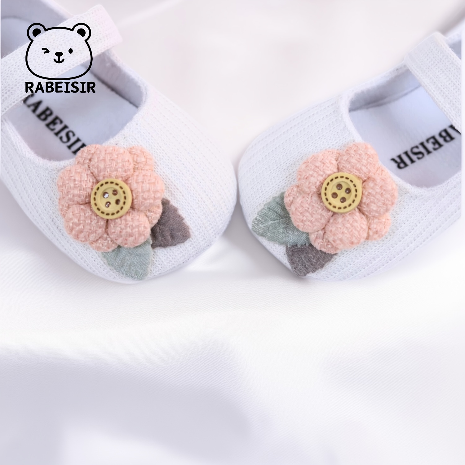 Trendy Cute Flower Mary Jane Shoes For Baby Girls, Comfortable Lightweight Non Slip Walking Shoes For Indoor Outdoor Party, Spring And Autumn