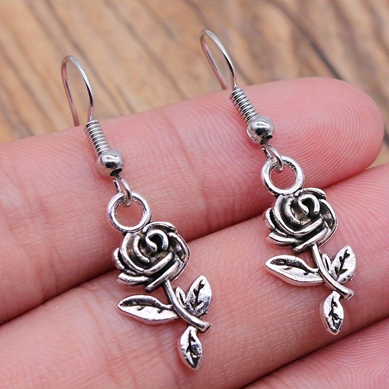 Delicate Rose Flower Earrings for Women