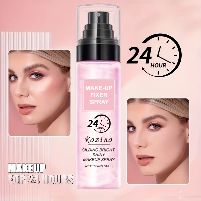 24h long lasting setting spray for makeup 3s quick makeup fixing moisturizing oil control waterproof sweatproof professional makeup setting create smudge proof formula for flawless     light beige