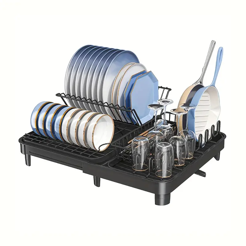 Stainless Steel Utensil Holder For Kitchen Counter - 3 Compartment Drying Rack Organizer For Spoons, Spatulas & More