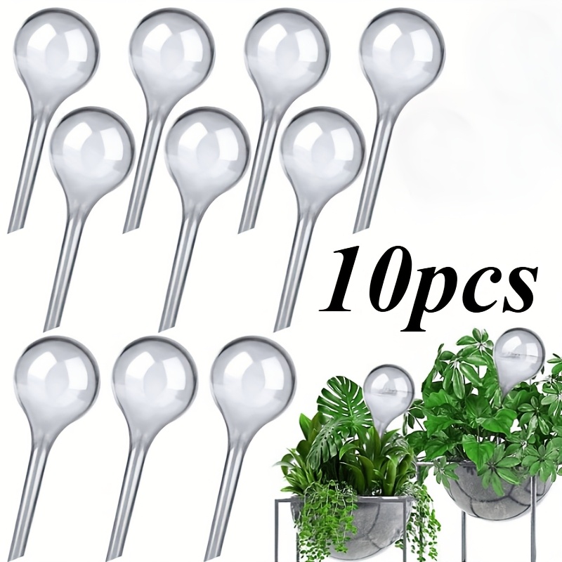 Image of 10pcs Self-watering Globes For Plants - Drip Irrigation System, Self-watering With Plastic Spheres Suitable For Indoor/outdoor Pots, Gardens, Lawns, Flower Beds - Low-maintenance Plant Watering System