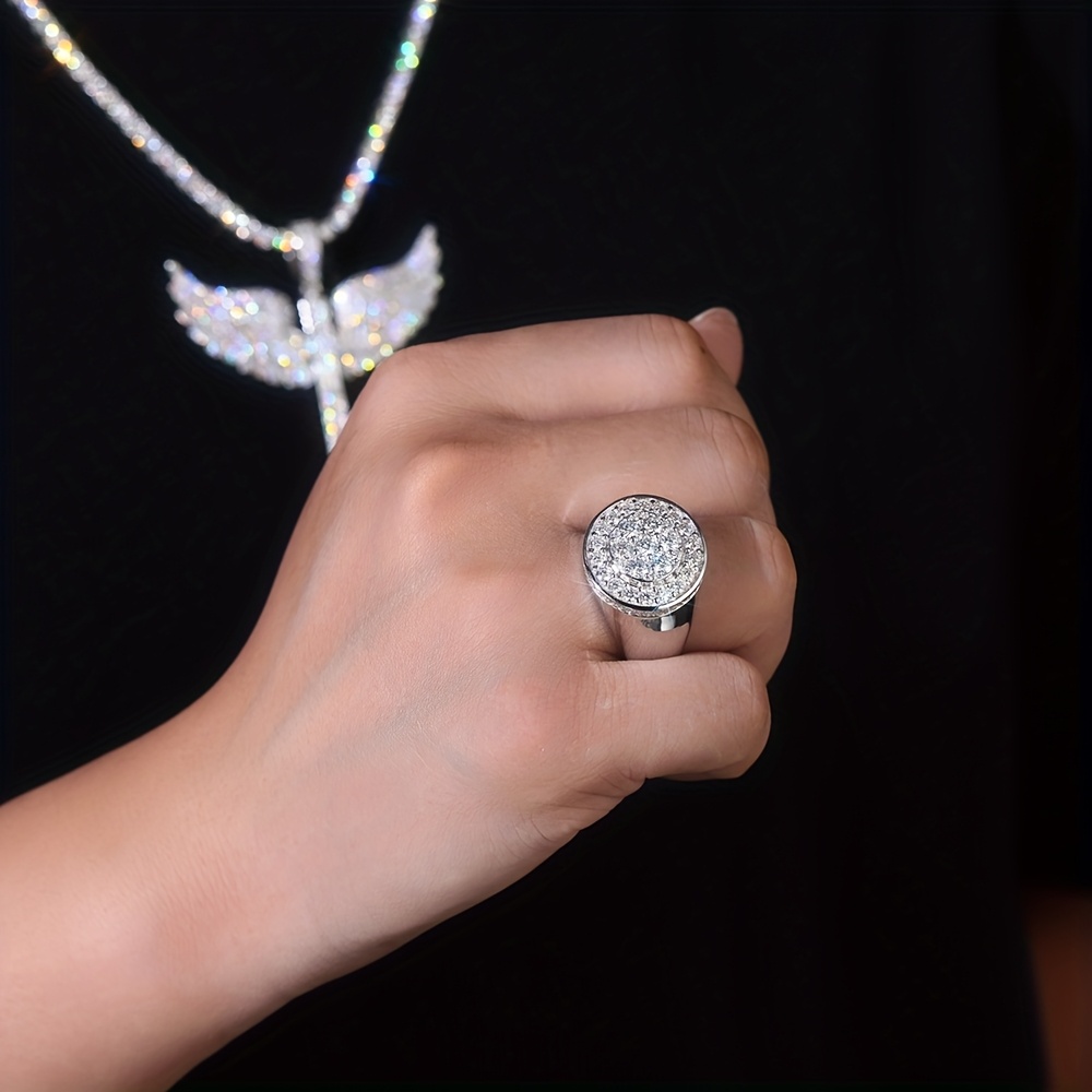 Women's Round Moissanite Ring with 18K Gold Plated S925, Elegant Design