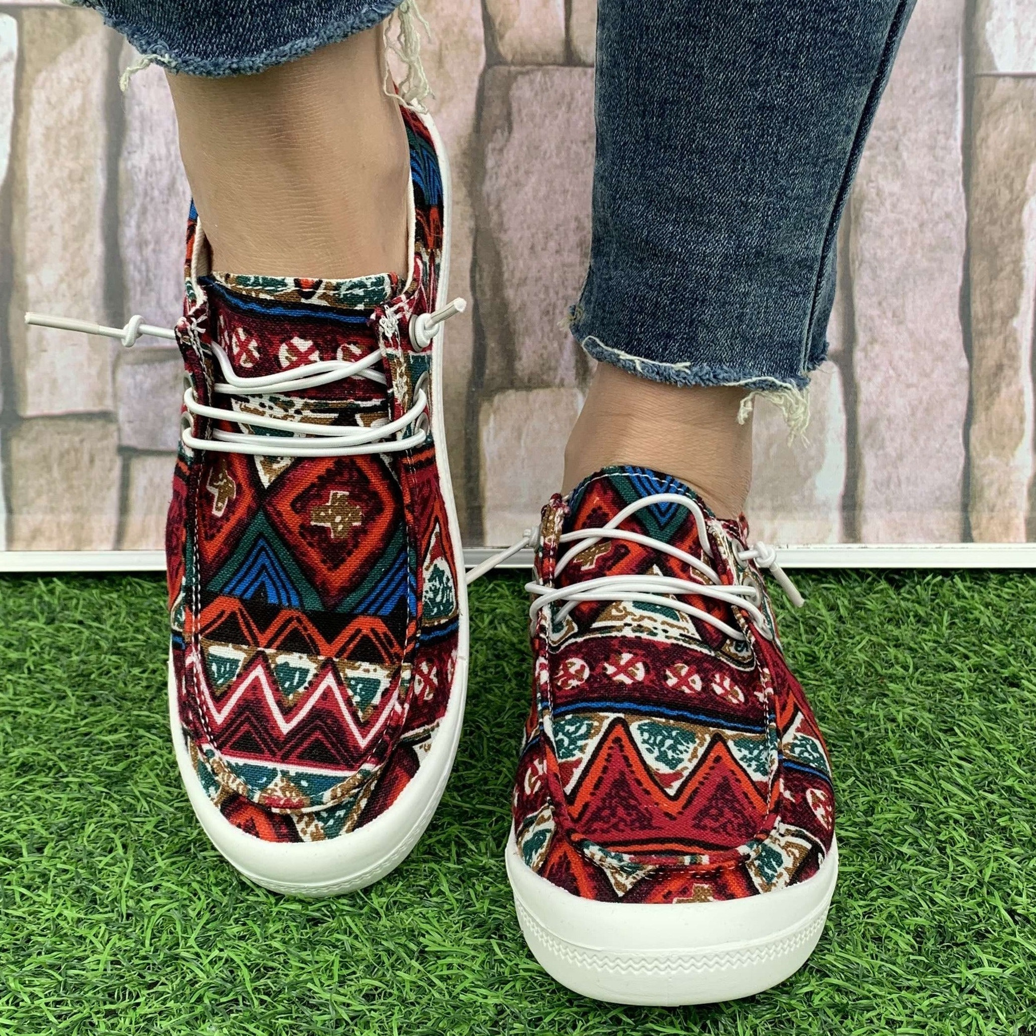 chaussures rouges ethniques colorées femmes chaussures à Temu