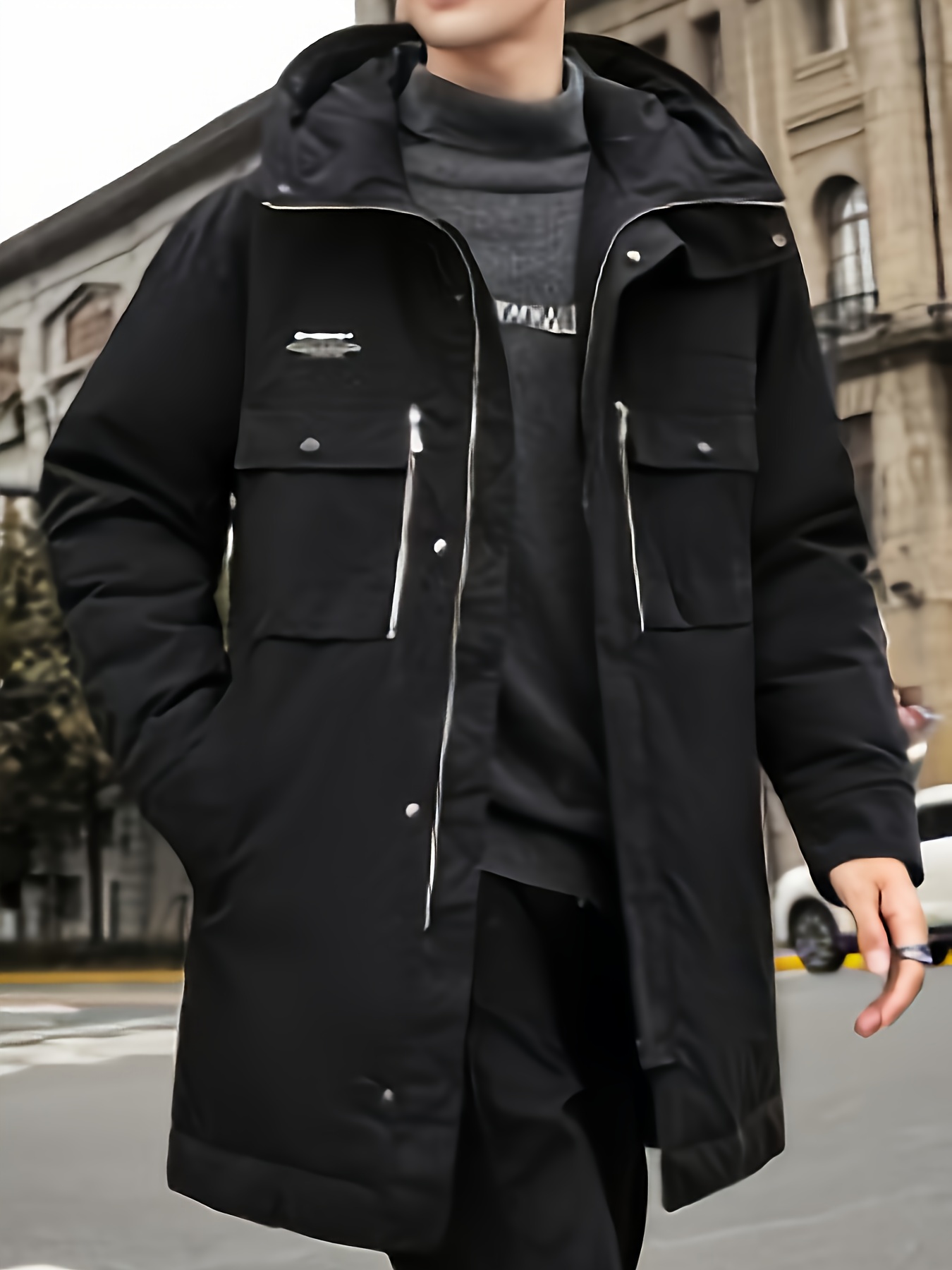 Men's Youth Thickened Hooded Down Jacket
