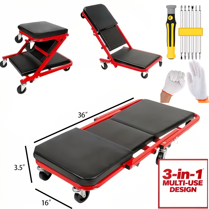 New Gifts for My Husband: 36-inch (approximately 35.98-inch) Outdoor Z-Crawl Seats, Adjustable Load-Board Folding Car Crawl Kit, 6-wheel 2.5-inch (approximately 2.52-inch).Valentine's Day Gifts for Men, Boyfriends, Husbands, And Partners. 7 New Gifts for My Husband: 36-inch (approximately 35.98-inch) Outdoor Z-Crawl Seats, Adjustable Load-Board Folding Car Crawl Kit, 6-wheel 2.5-inch (approximately 2.52-inch).Valentine's Day Gifts for Men, Boyfriends, Husbands, And Partners. - Image 7
