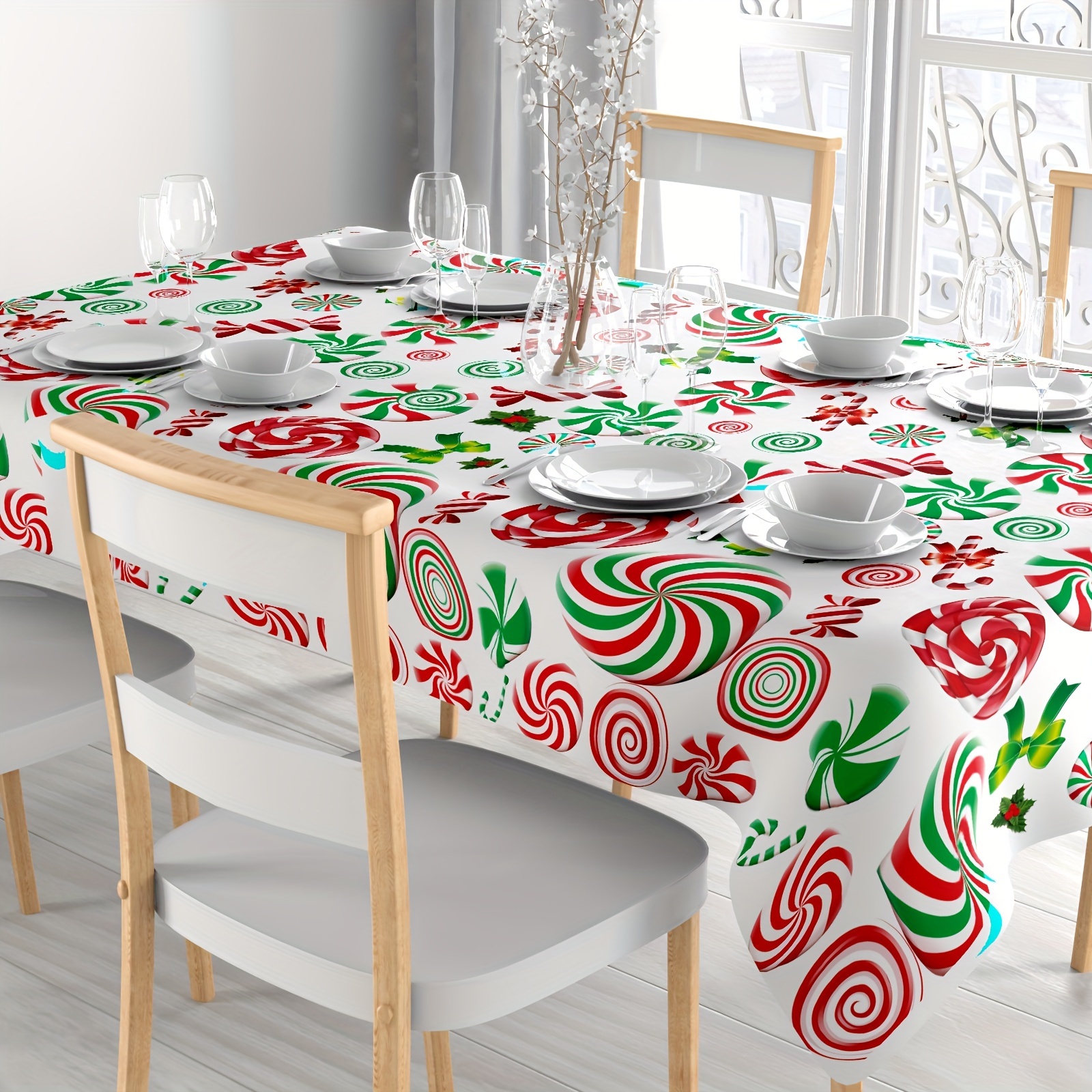 

Christmas Disposable Tablecloth - & , For Parties & Birthdays