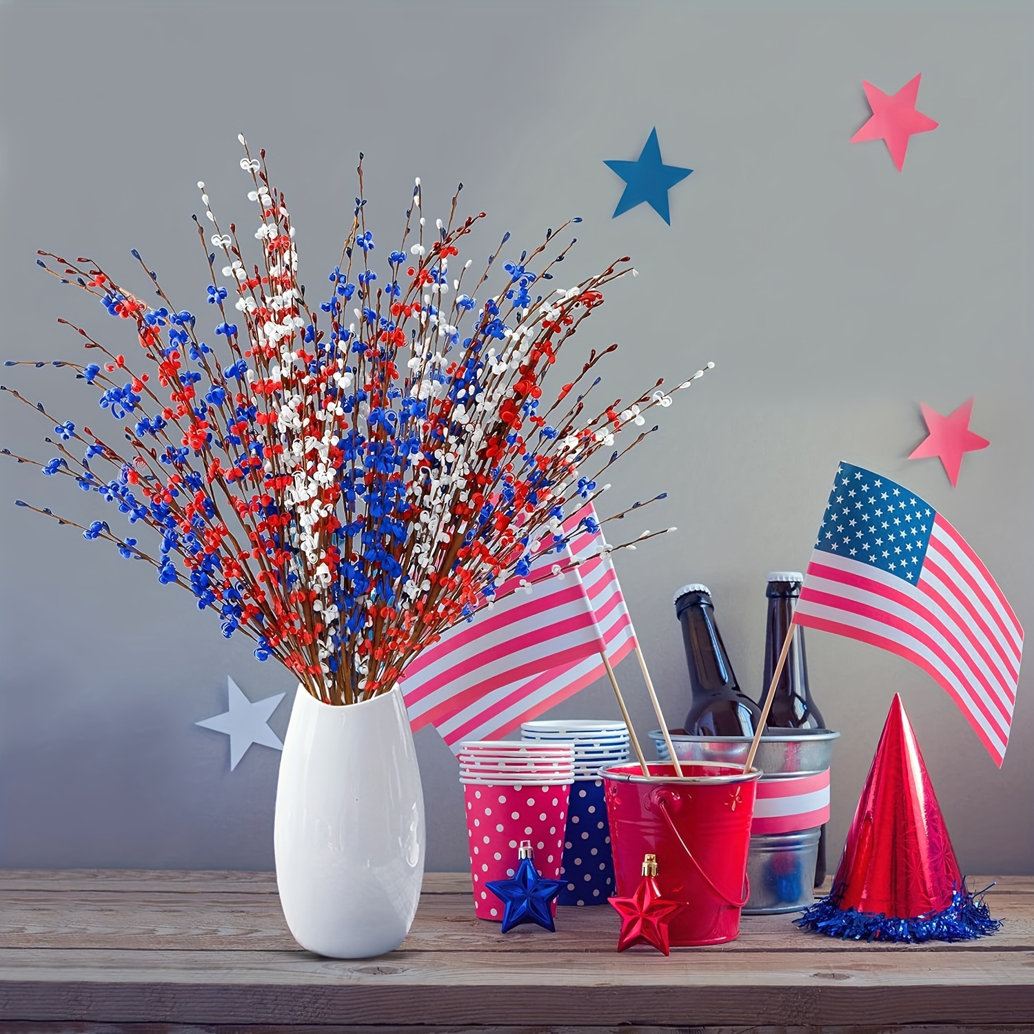 4th July Picks Sprays Artifical Patriotic Floral Stems Picks Temu Ireland