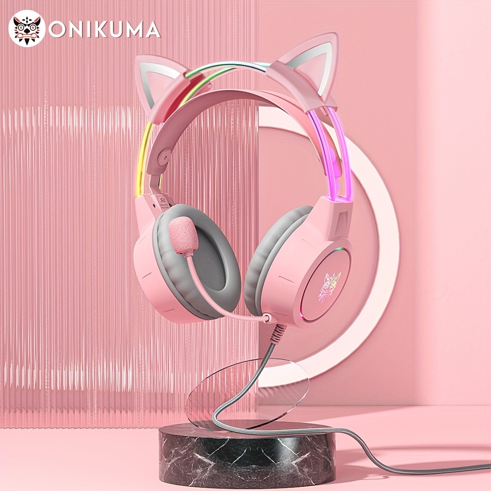 

Onikuma Cat Ear Gaming Headset, 7.1 , Noise-canceling Microphone, Rgb , Comfortable -, Volume Control, 3.5mm Jack, Usb Powered, For Pc, Ps4, Ps5, 1 - Anime/cartoon/video Game Themed