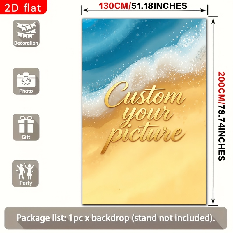 TEMU 1pc Customizable Wall Decoration For Holiday Parties, Birthday Parties, Suitable For Custom Photos, Images For Anniversary, Weddings, Business