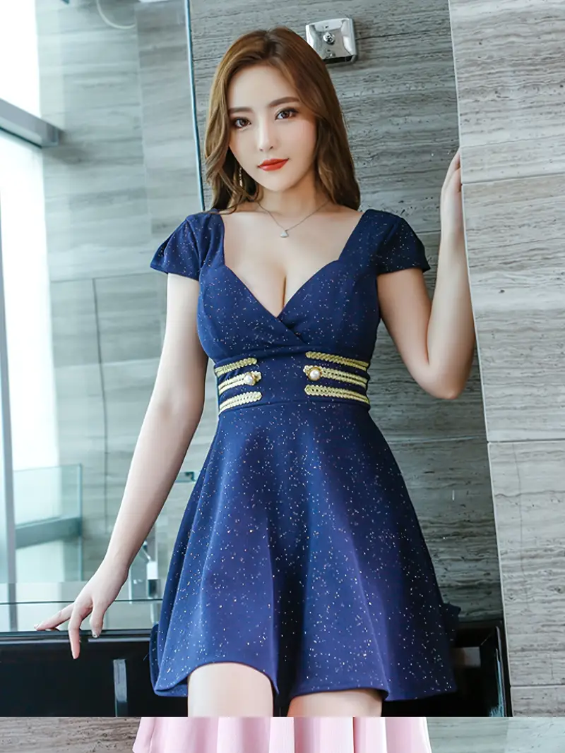 belly cut dress Elegant simple Luxury belly cut ut midi evening cocktail dress