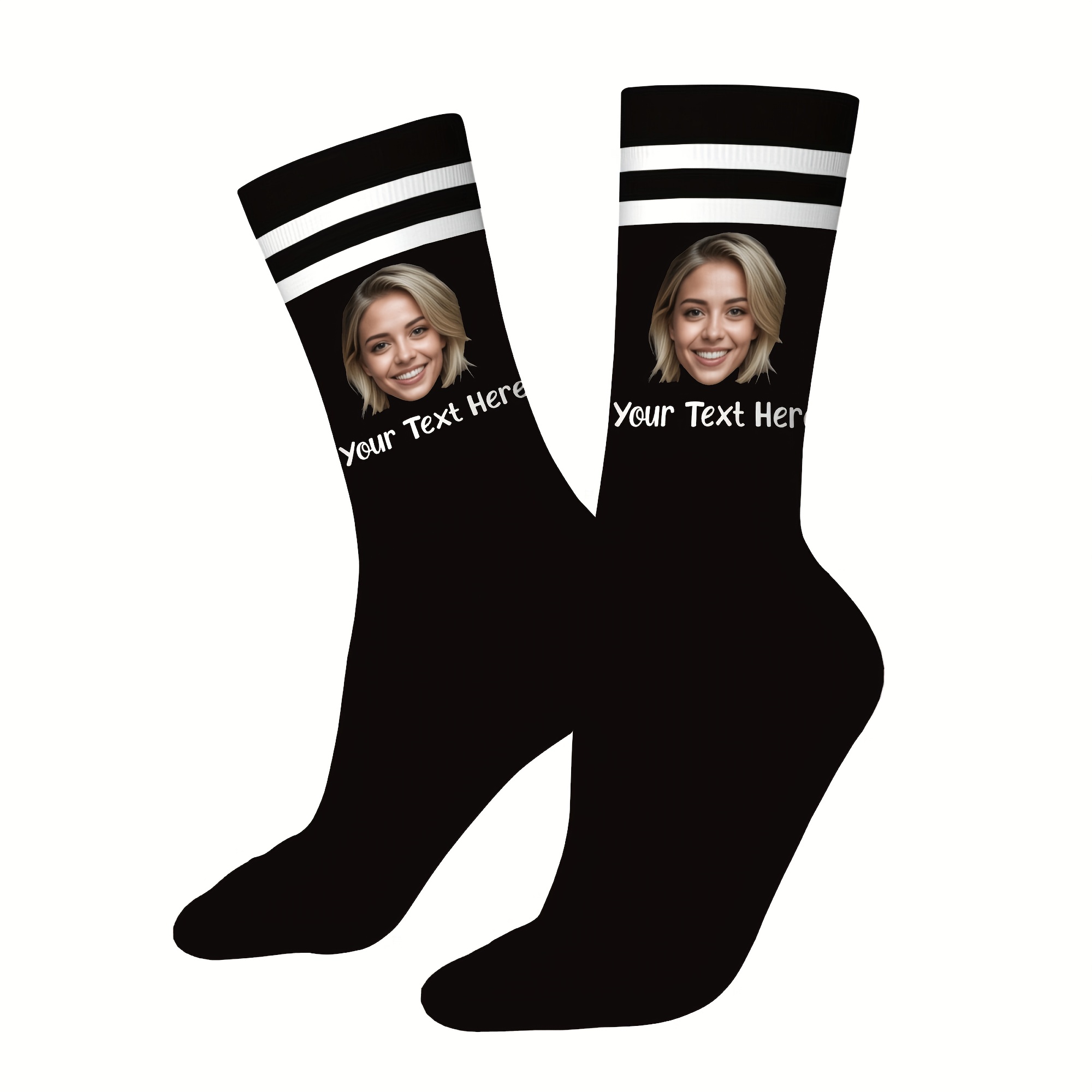 TEMU Calcetines personalizados con foto, regalo divertido y para hombres y mujeres, calcetines de moda para fiestas o