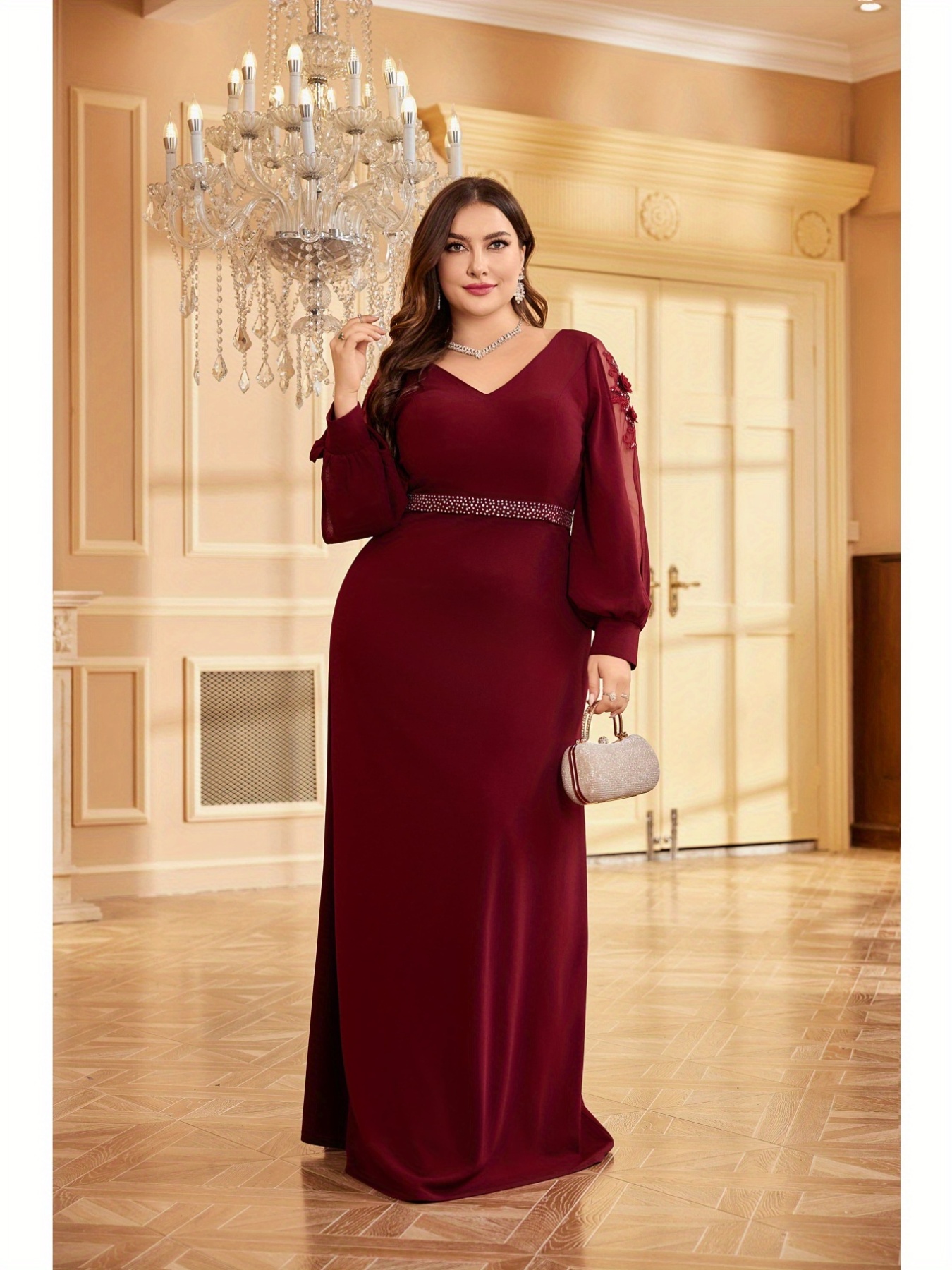 women formal dress near me Ever-Pretty Glitter V-Neck Formal Dress for Evening Prom Cruise Journey main image 0