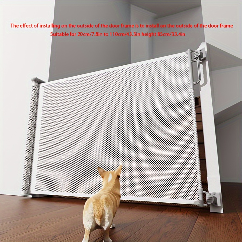 Easy Install No Drill Pet Gate for Indoor Stairs ABS Plastic Dog Barrier Safety Guard for Puppies Small Animals