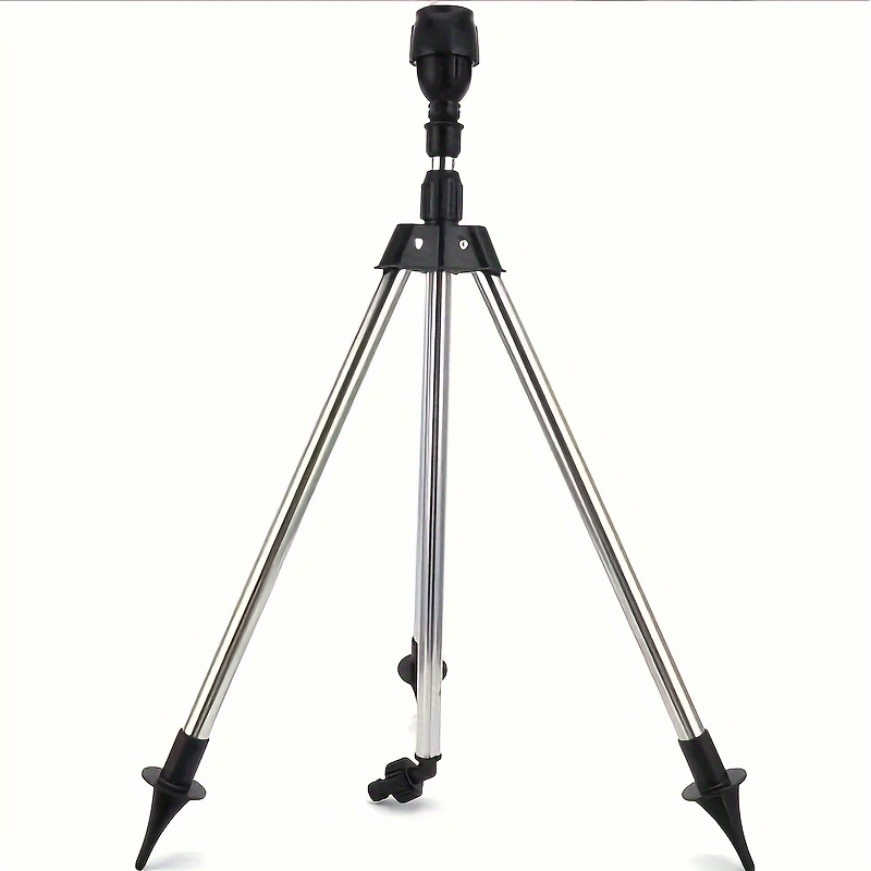 TEMU Rotating Tripod Sprinkler - Stainless Steel Rotating Irrigation Tripod Telescopic Support Sprinkler, Lawn Irrigation, Sprinkler Garden Watering