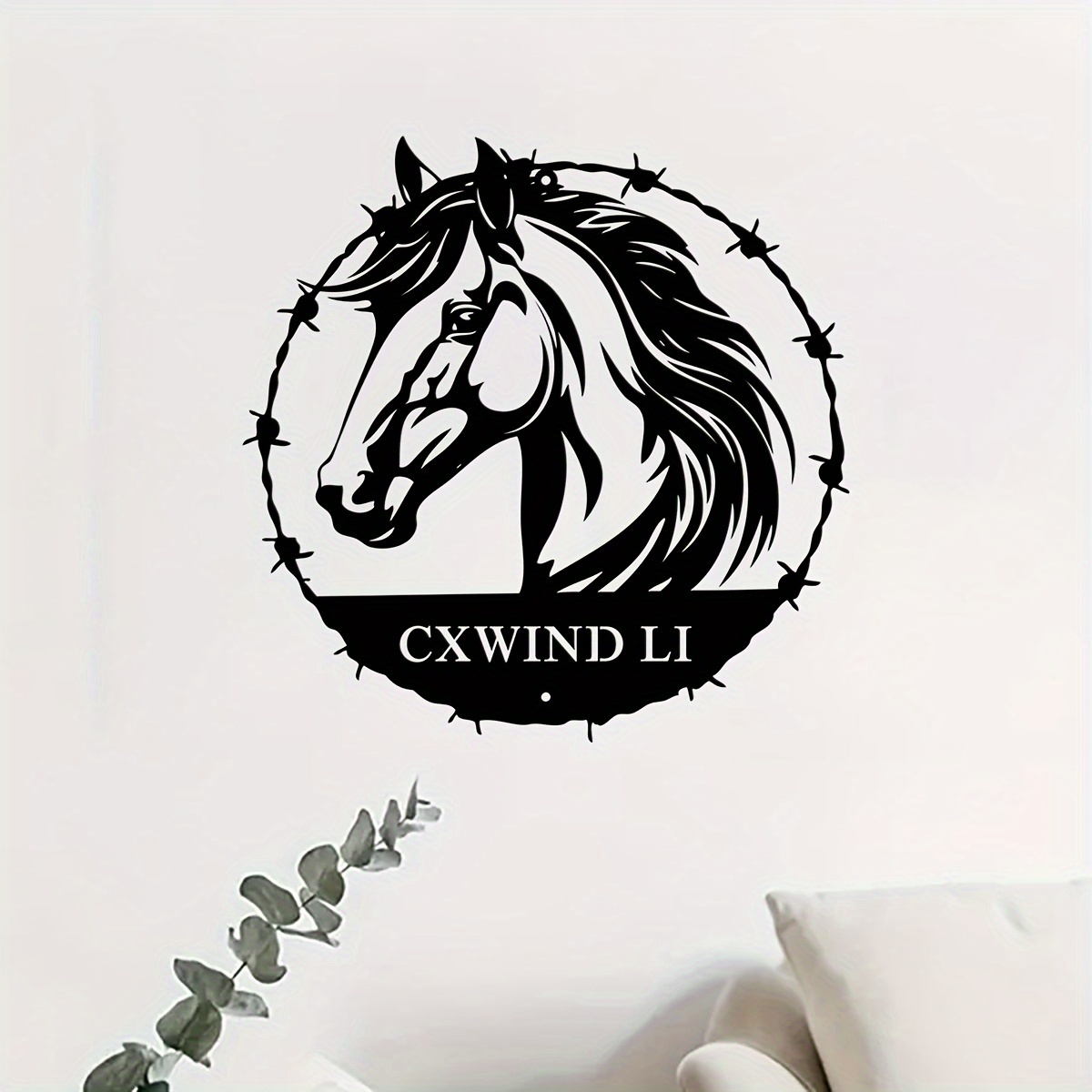 Enseigne Murale Personnalisée Cheval En Métal – Décoration Ranch – Nom Personnalisé Jusqu’à 30 Lettres
