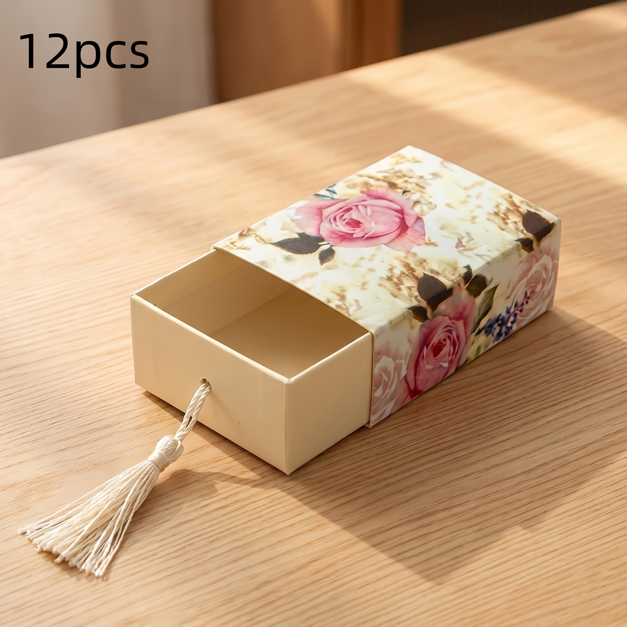 TEMU This 12-drawer Rose-patterned Gift Box Is Perfect As A Wedding Favor For Weddings, Birthday Parties, And More. Makes It Suitable For , Bridal