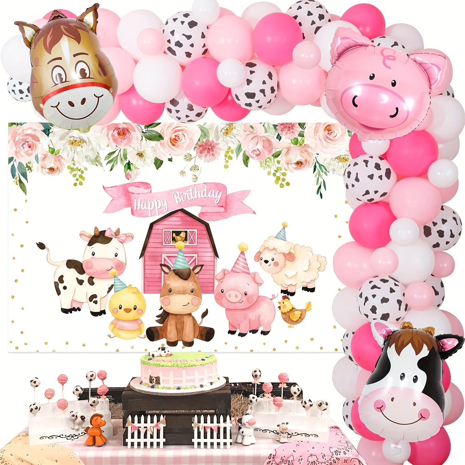 La Granja De Zenon - Decoración para fiesta de cumpleaños, suministros para  fiestas de granja Zenon, incluye pancarta de feliz cumpleaños, globos para