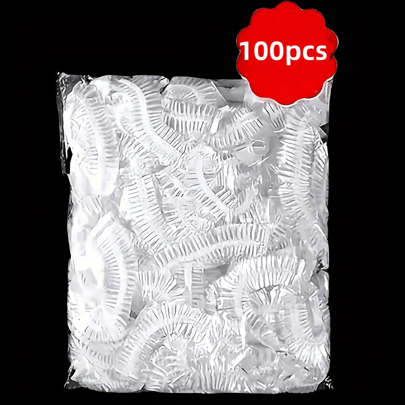 TEMU 100pcs Disposable Large Transparent Food-safe Plastic Covers - Dustproof, Clear Visibility, Allows Food Inspection, Suitable For Bread Trays And