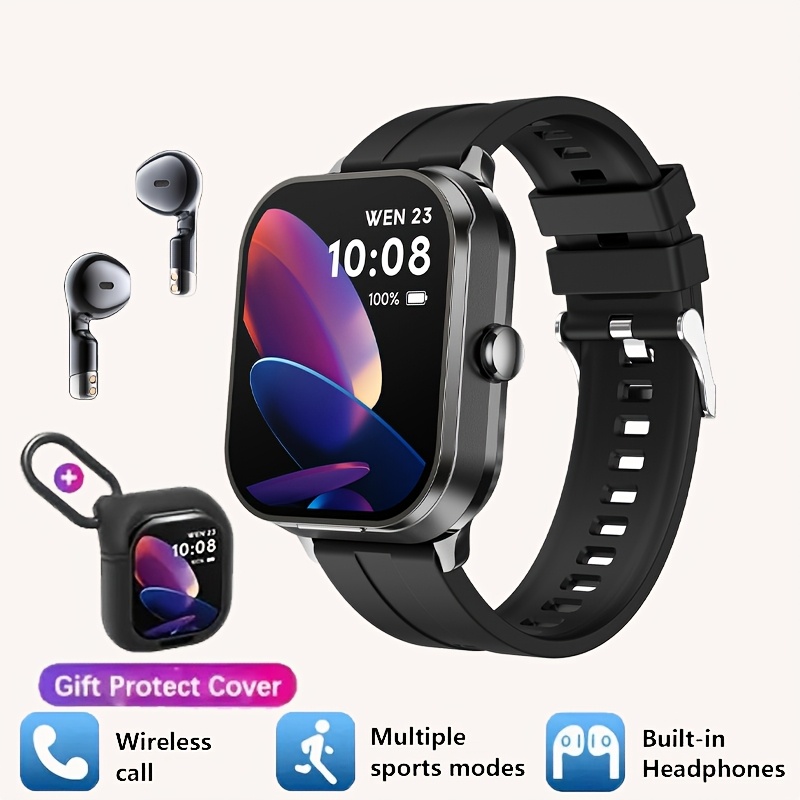 A 's And Women'-in-one Smartwatch With Headphones, Multilingual, , Sports Monitoring, Wireless Calling, 100 , Compatible With And Iphone, Gift