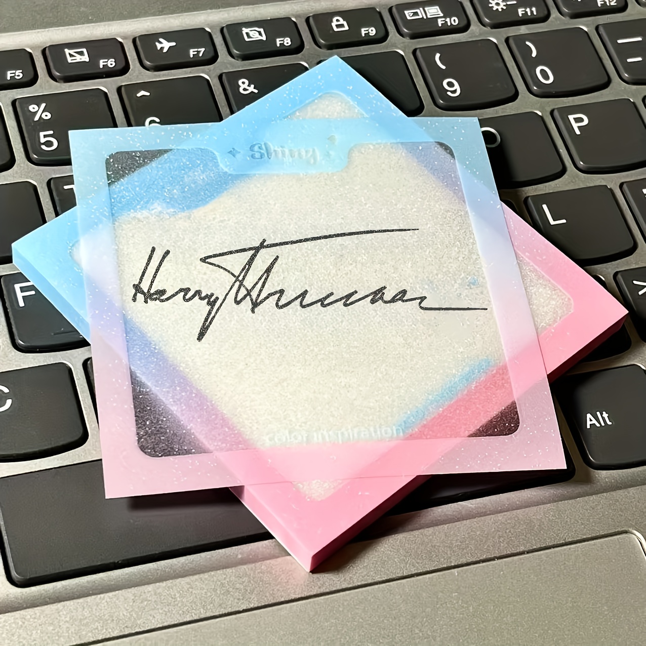TEMU 100 Sheets Transparent Frosted Sticky Notes Suitable For Journals, Scrapbooking & Planners - Removable Adhesive Transparent Cover Pages, Square
