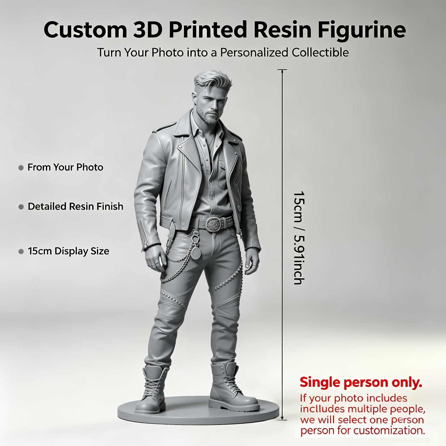 TEMU Custom Figurine/.91-inch - Personalized 3d Doll, Custom Sculpture, Photo-to-3d Sculpture, Home Desktop Decoration Gift, High-precision Portrait