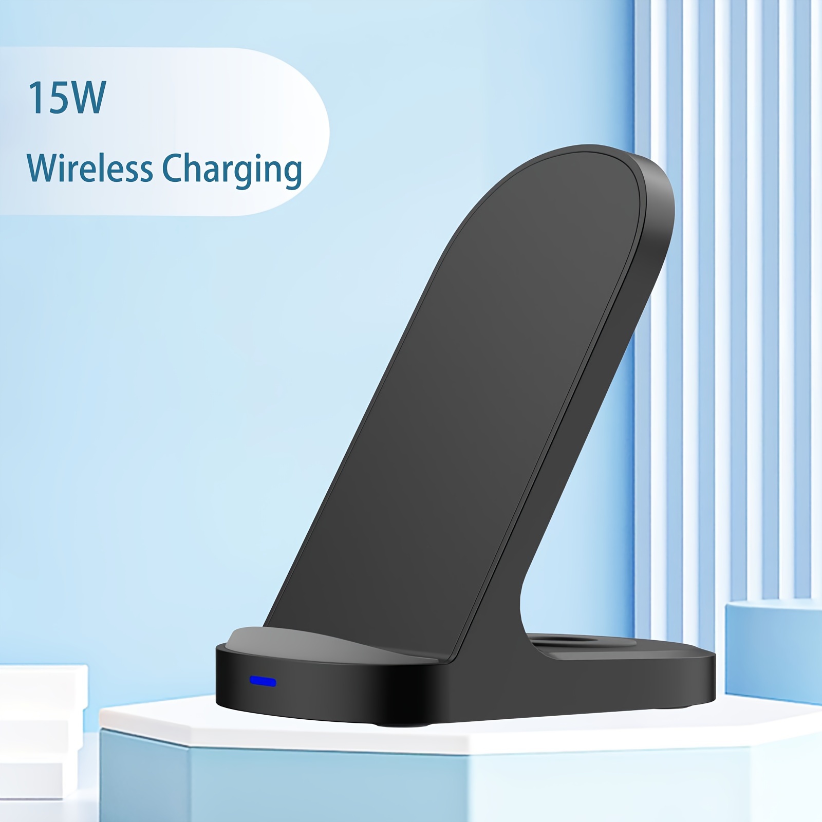 

Wireless Charger For Cell Phone, Desktop Stand, Up To 15w Fast Charging (subject To Actual Power), For Ipone 11/12/13/14/15/16 Pro/pro Max, Samsung, Xiaomi, Huawei