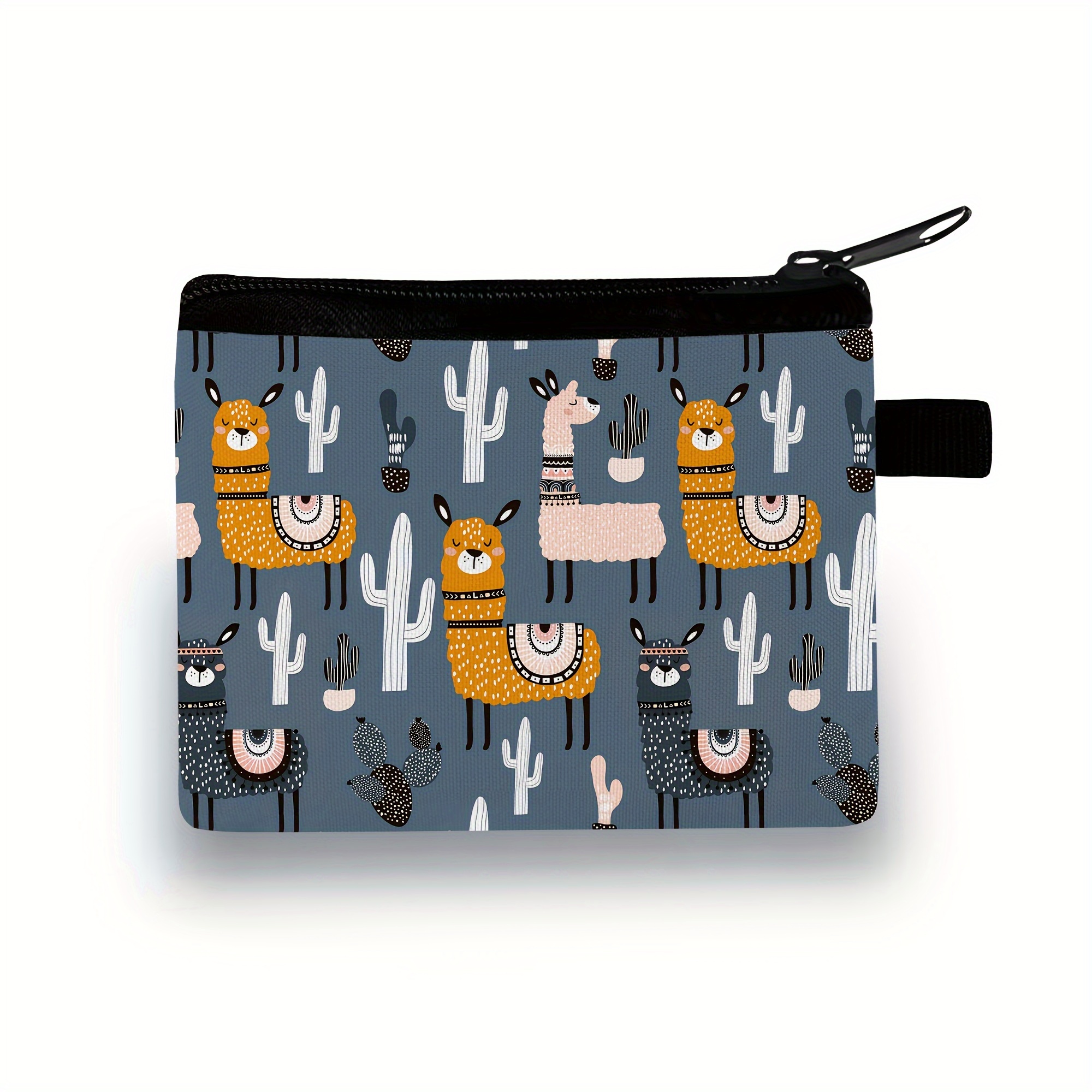 TEMU Portamonete da donna con motivo stampato, pochette , custodia per auricolari e rossetto