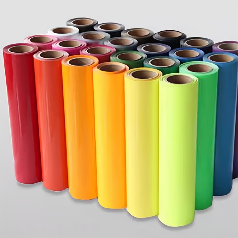 1롤 12 x 3ft   열전달 비닐, 티셔츠용 다색 아이언온 비닐, pu 신축성있는, 쉬운 컷 & 웨딩, 모든 커터 기계와 호환 가능