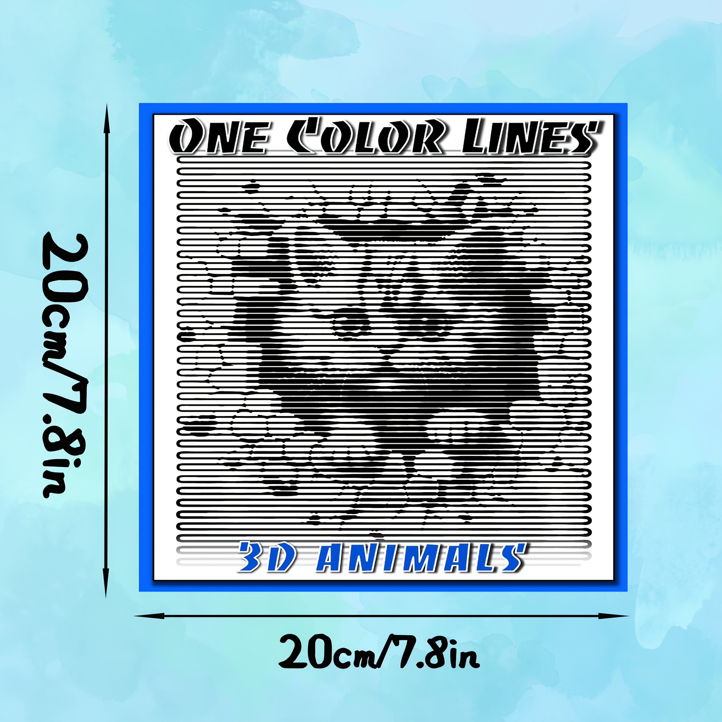 Image of 1 Line Coloring Book: 3d Animals & Thick-page Single- Art For Adults - 3d Coloring Pages With Patterns, & Mindfulness Activity Book For Adults, , Relaxation Coloring Books (no Coloring
