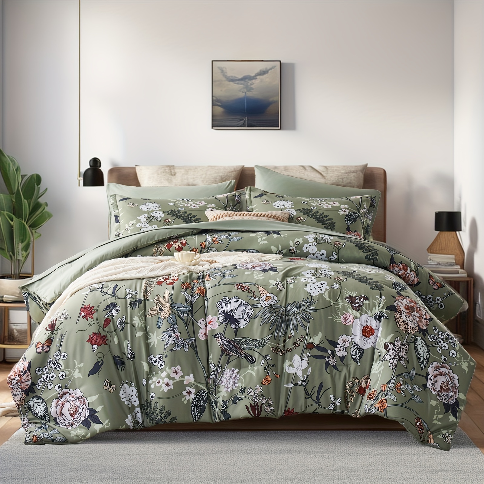 

7 Pcs Set Pattern- , , , Bedding 100% Polyester - / Size For