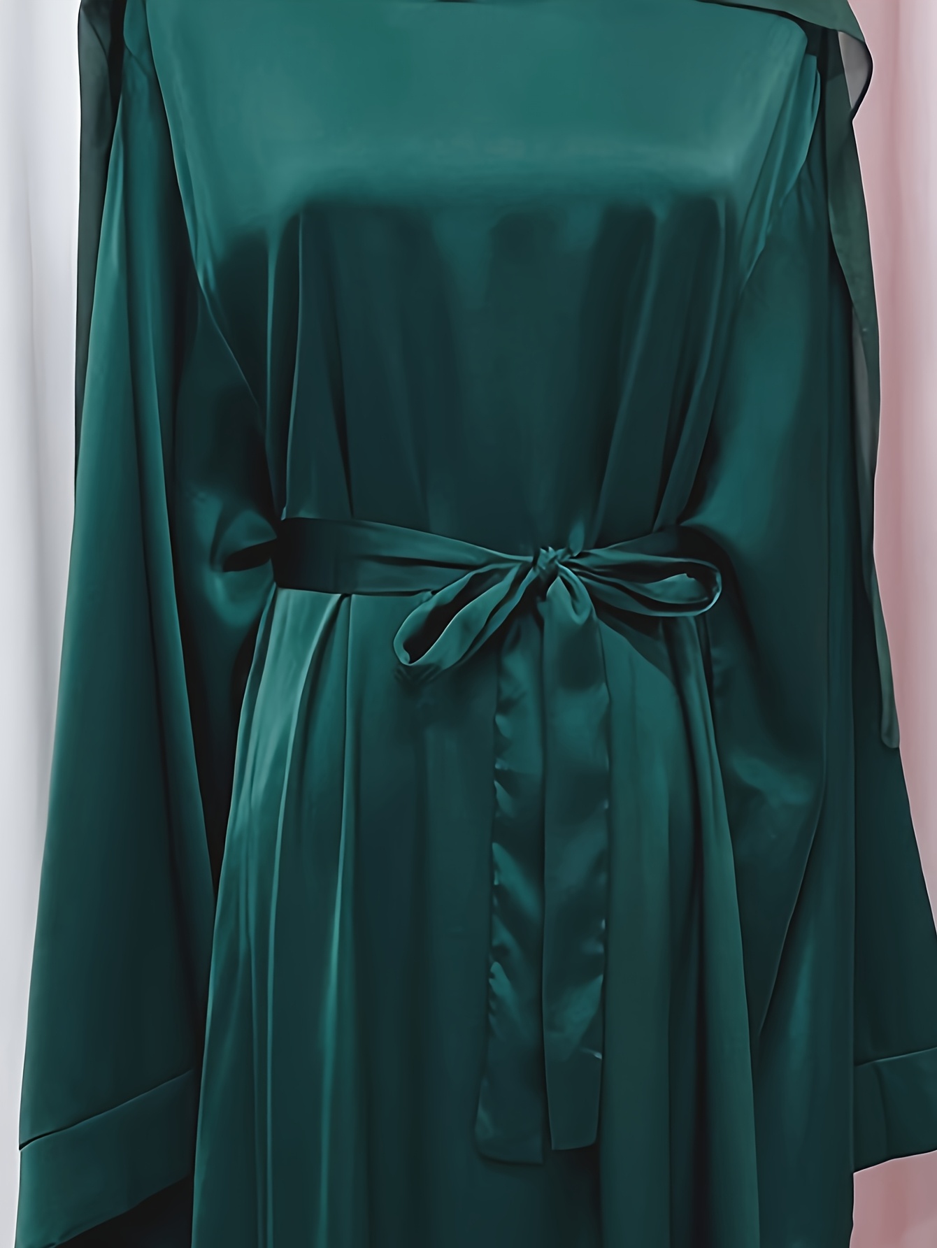 green emerald velvet dress Olessa Short Sleeve A-Line Slit Satin Formal Dress