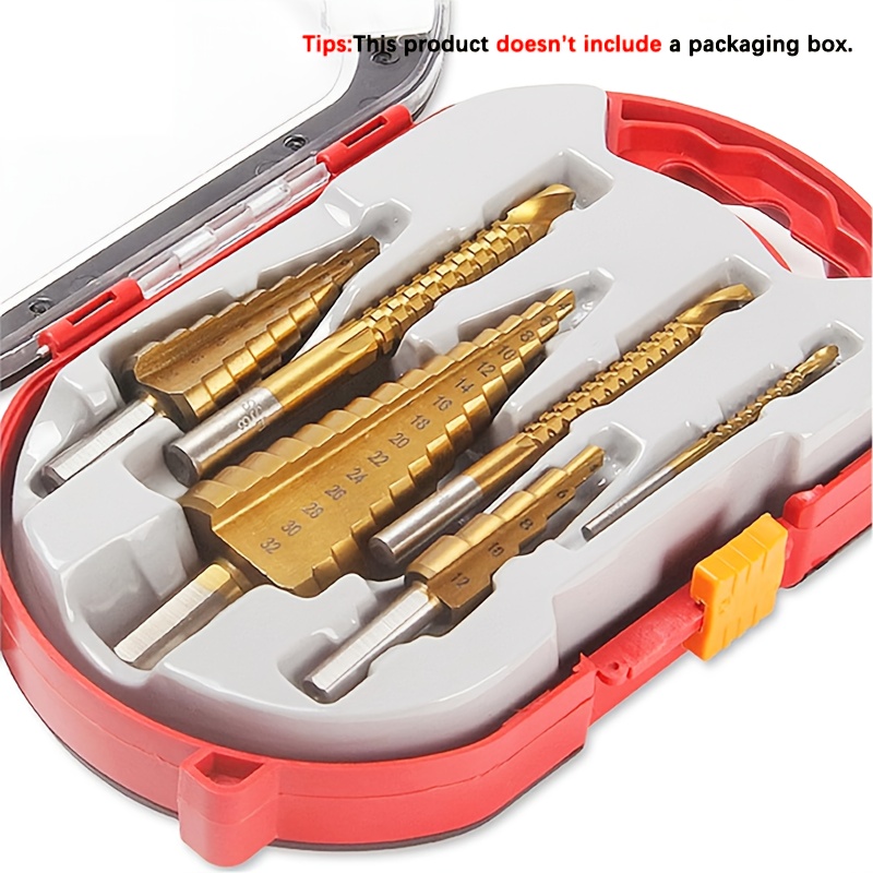6pcs step drill bit hss titanium coated metric cone metal drill bits for stainless steel sheet metal Product details 6