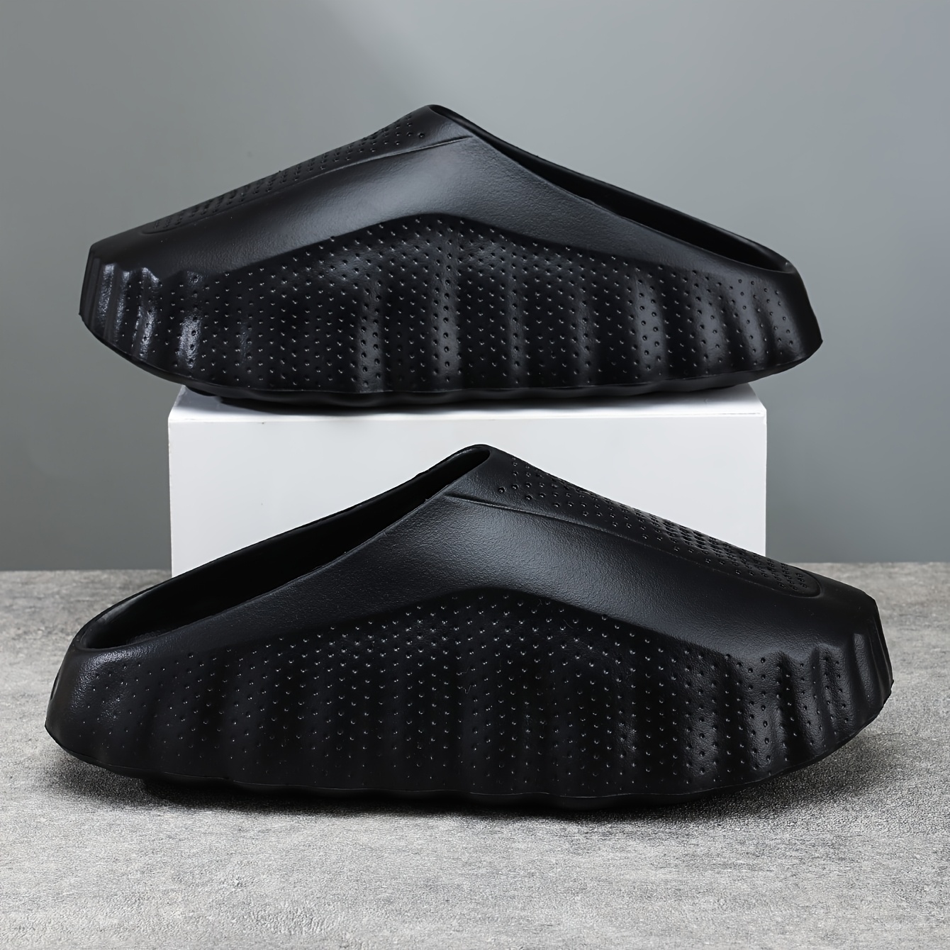 MIND001 Men's Soft Couple's Pre-Game Recovery Foot Massage Sports Slippers Outdoor Slip-On Shoes