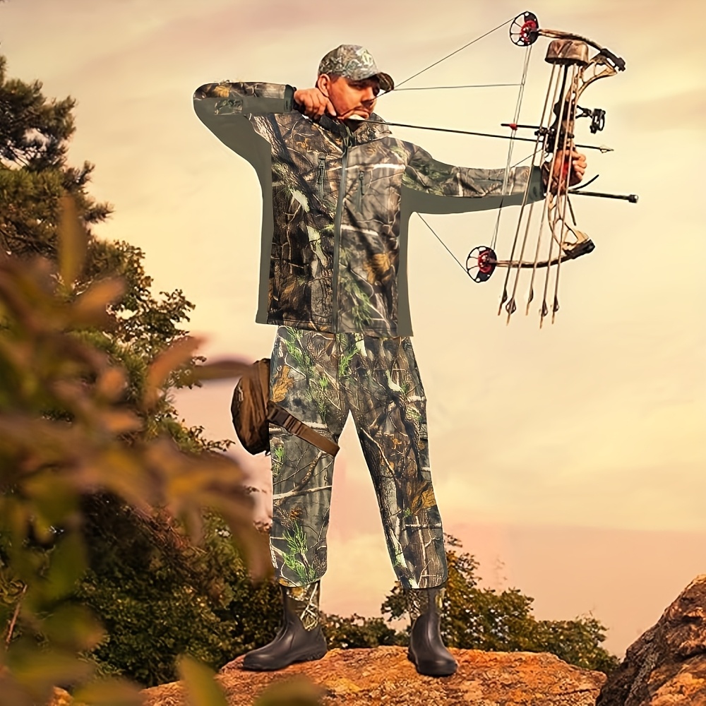 [Warm Camo Hunting Suit] Quiet Warm Camo Hunting Clothes for Men - Water Resistant Hunting Suit - Hunting Jacket And Pants for Deer Duck Bow Hunt