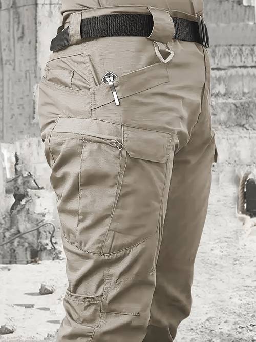 mens cargo pants multi pocket tear resistant durable suitable for outdoor travel hiking fishing construction commuting work no belt