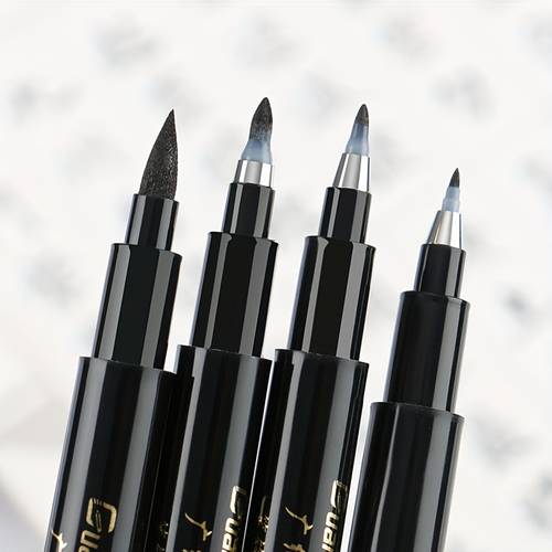 4pcs calligraphy brush pen fine tip brushes with ergonomic grip suitable for fine point pens plastic brush for calligraphy practice for artists students calligraphy enthusiasts