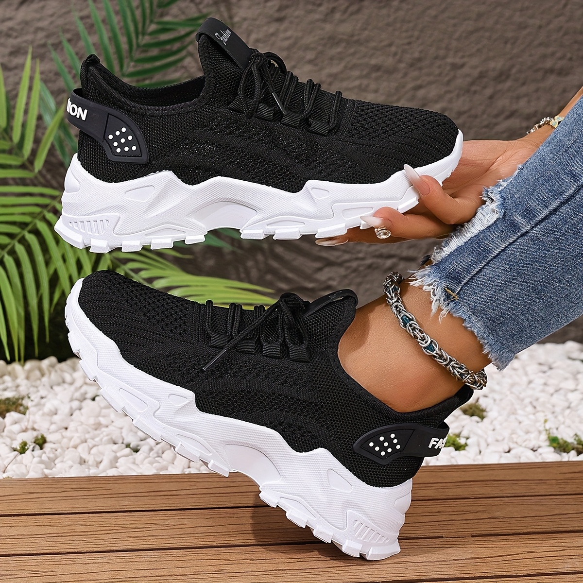 atmungsaktive damen strick sportschuhe leichte freizeit Temu Austria