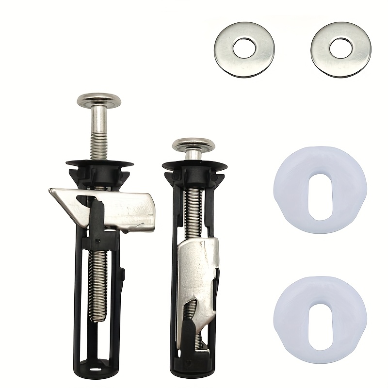 TEMU 2pcs Toilet Seat Screws Replacement Kit, Heavy Duty Stainless Steel Toilets Bolts Toilets Seat Screws Toilet Seats Replacement Parts Kit With