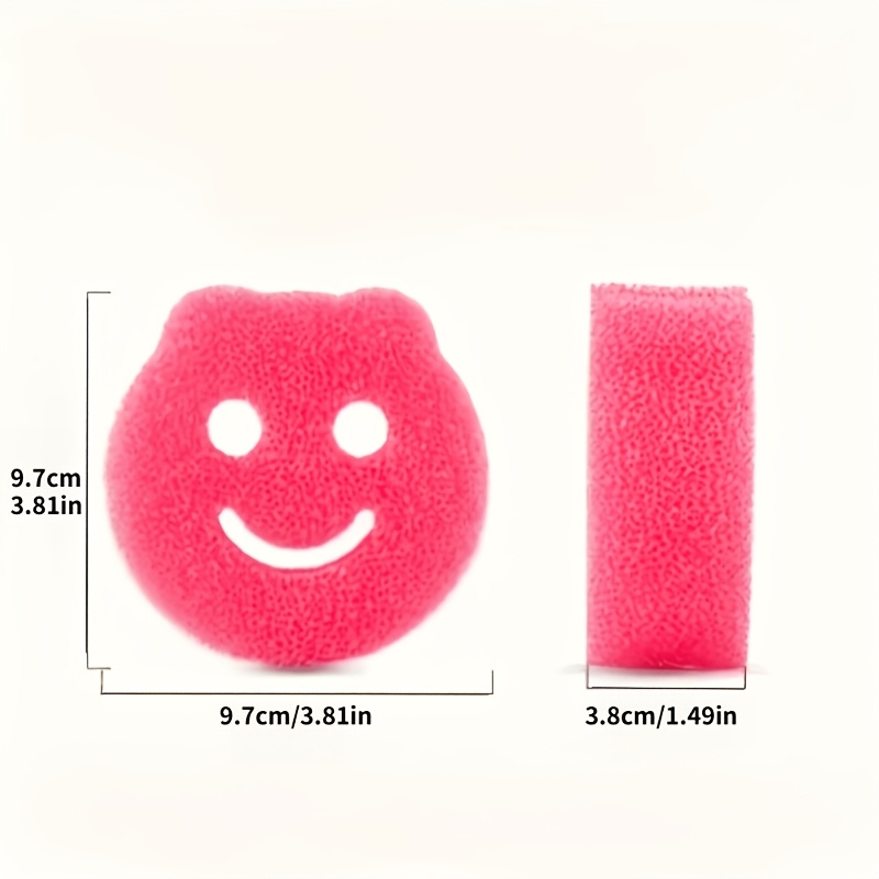 TEMU 5-pack Multifunctional Home Cleaning Sponges With Patterns, High-density Thick Material With Hanging Hole, Gentle Yet Powerful Cleaning Agents