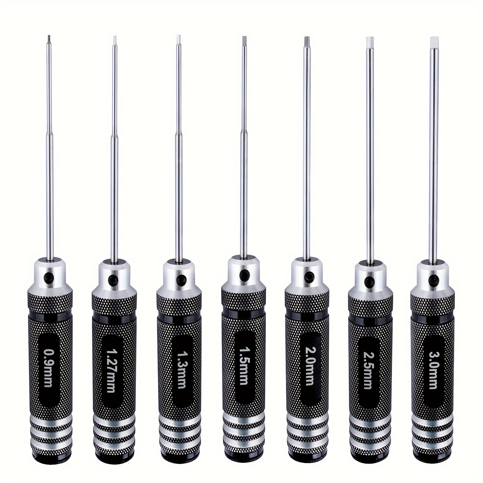 

7pcs Hobbypark Rc Hex Screwdriver Set Hex Allen 0.9mm 1.27mm 1.3mm 1.5mm 2.0mm 2.5mm 3.0mm Key Repair Tools For Rc Cars Models Fpv Drone Helicopter Upgrades