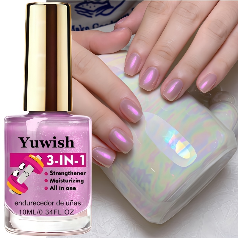 Yuwish Quick-dry Nail Strengthener - Long-lasting Shine - Suitable For Weak Or Soft Nails, Cuticle Care, Deep Nourishment, Nail Care Essential, Christmas Gift, Valentine's Day Gift, Nail Art