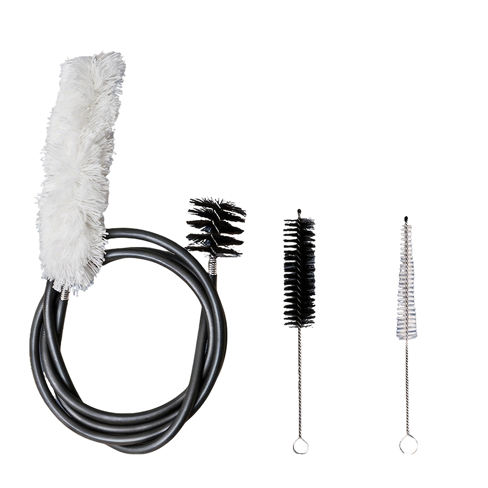 TEMU Brass Cleaning Brush For Small Brass Inner Tube Cleaning, Wire, Cotton Brush, Nylon Brush, Three-piece Set