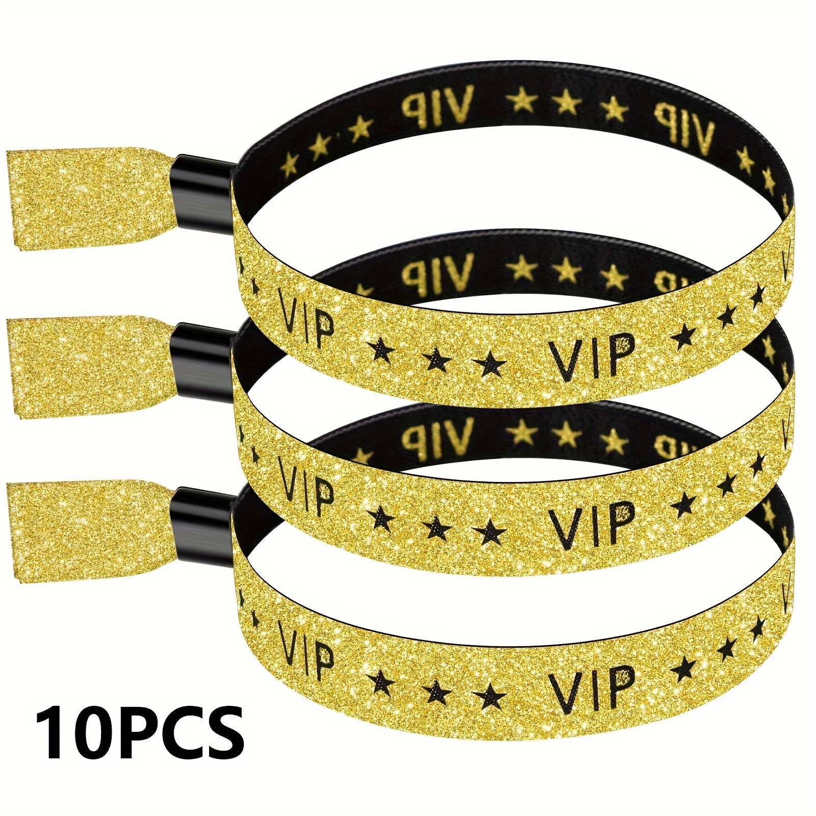 TEMU Gift For Her/him 10pcs/12pcs Vip Wristbands Party Wristbands Cloth Wristbands Movable Armbands Weddings Party Events Concerts Festive Supplies,