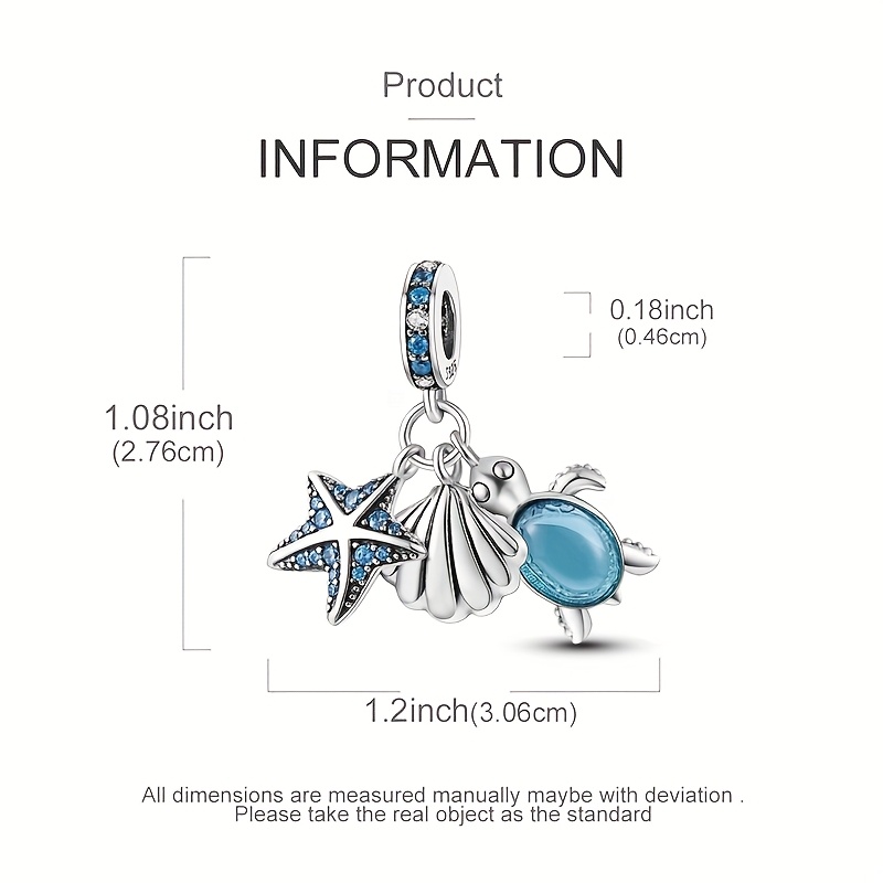 925 Silver Sea Life Beading for Bracelet DIY