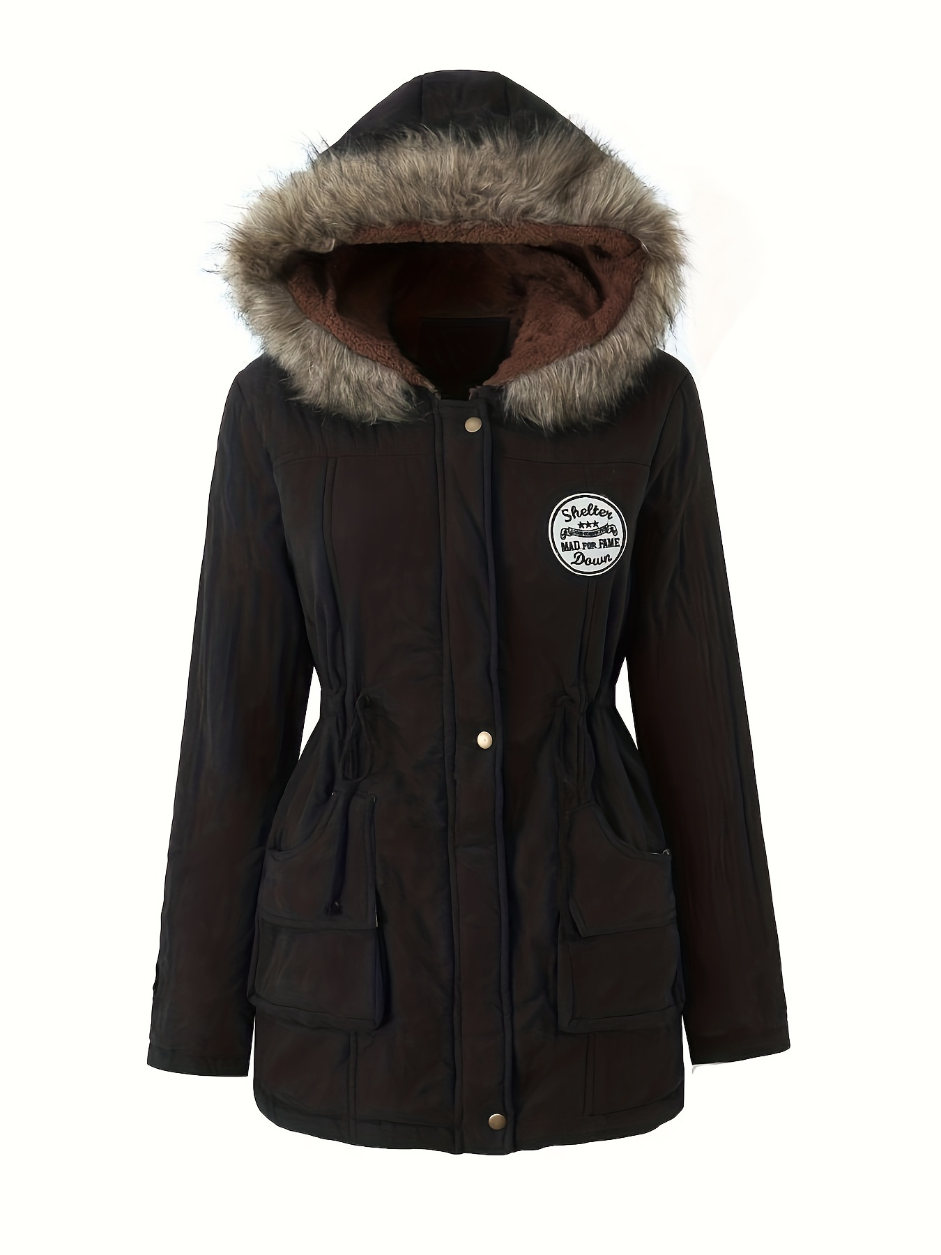 women's casual long parka jacket warm length pockets - Temu women's casual long parka jacket warm length pockets - Temu