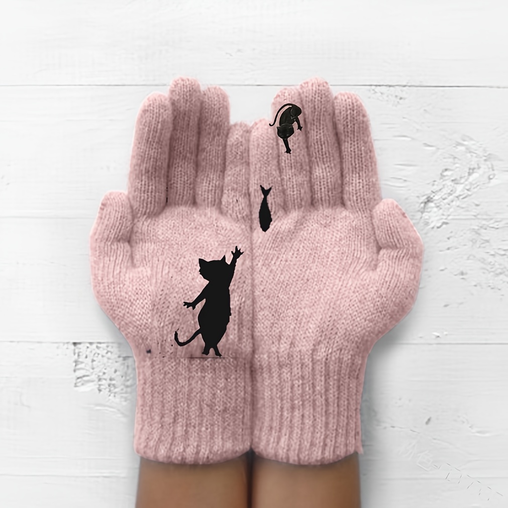 TEMU Thickened Women's Gloves, Outdoor Warm Gloves