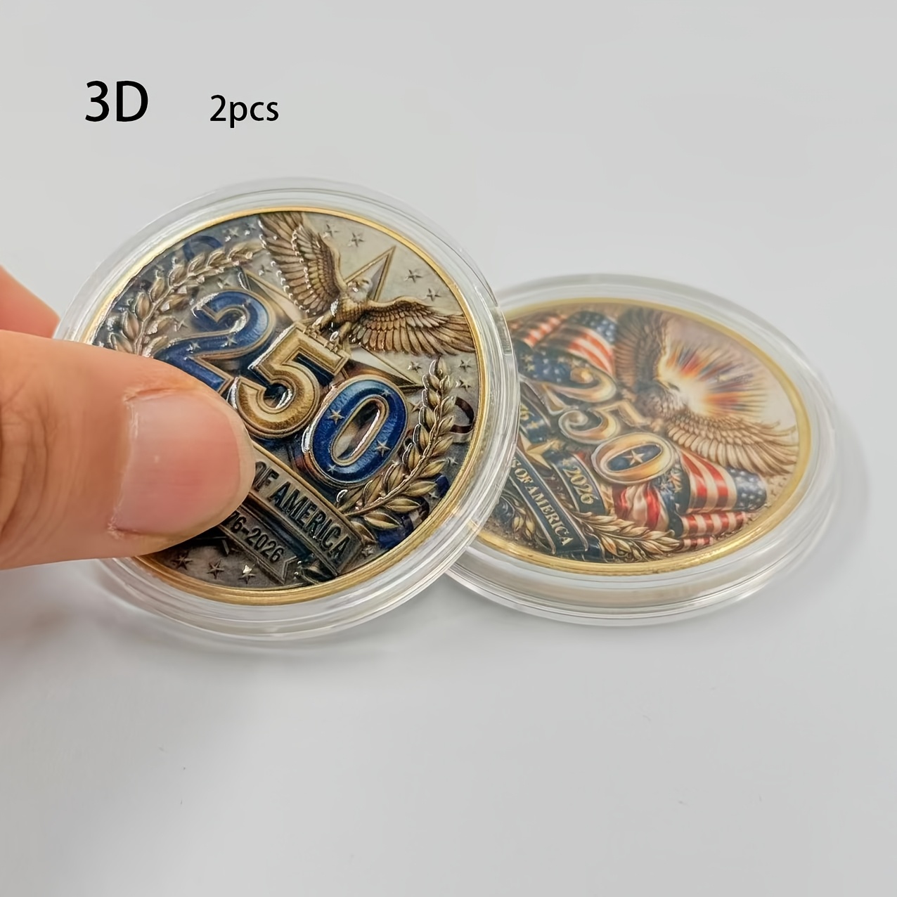 3d exquisite carved commemorative coin usa 250th anniversary coin bald   1776 2026 anniversary coin novelty commemorative coin double sided historical design collectible grade commemorative coin 250 years of history commemorative gift