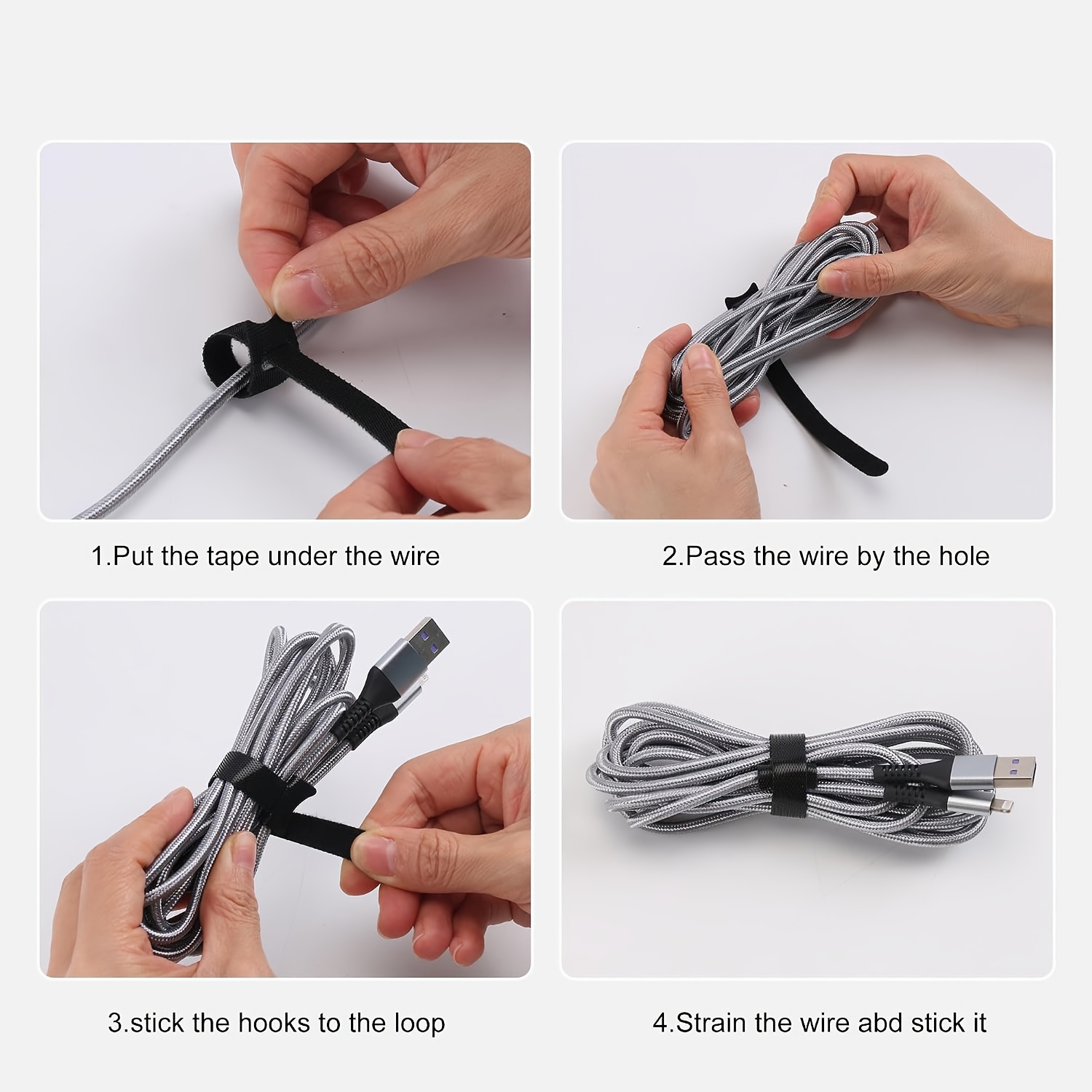 60pcs Multi-Color Reusable Cable Labels & 100pcs Adjustable Cable Ties